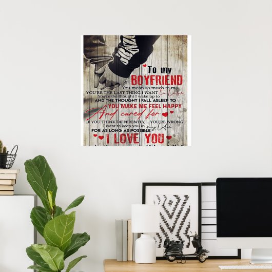 Op mijn eigen design | Trendy Husband Gift Poster (Thuiskantoor)