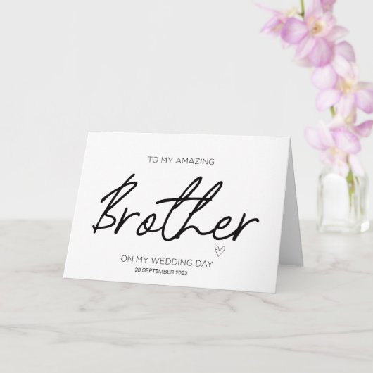 Op mijn huwelijksfeest dank je van Bride Groom Kaart (Orchidee)