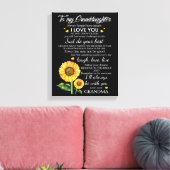 Op mijn kleindochter canvas afdruk (Insitu (Woonkamer))