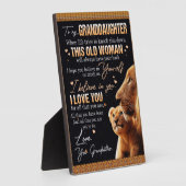 Op mijn kleindochter Gift van oma, Lovers Fotoplaat (Zijkant)