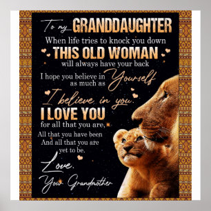 Op mijn kleindochter Gift van oma, Lovers Poster