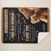 Op mijn kleindochter Gift van oma, Lovers Sherpa Deken (Voorkant (horizontaal))