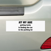 Op mijn leeftijd bumpersticker (Op auto)