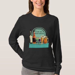 Op mijn leeftijd heb ik glazen volwassen cocktail t-shirt