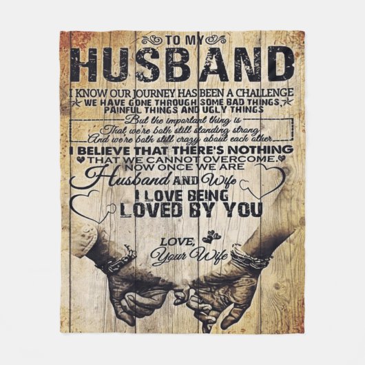 Op mijn man | Birthday Gift aan Husband | Fleece Deken (Voorkant)