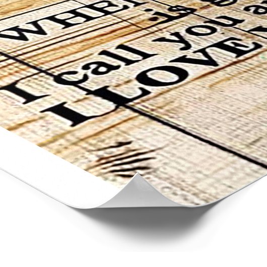 Op mijn man | Funny Quottes to Husband Gift Poster (Hoek)