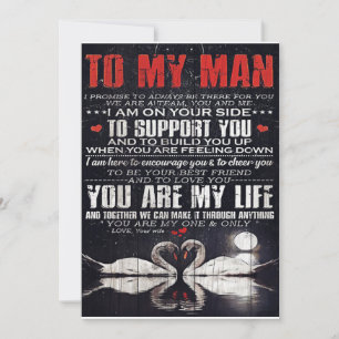 Op mijn Man Gift, persoonlijke cadeau aan mijn man Feestdagenkaart