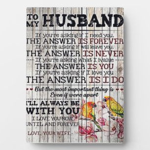 Op mijn Man Gift, persoonlijke cadeau aan mijn man Fotoplaat