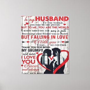 Op mijn man House Decoration Gift Canvas Afdruk