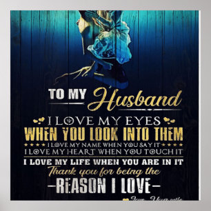 Op mijn man   Offertes over de liefdessituatie van Poster