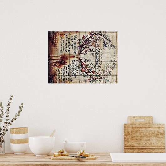 Op mijn man ontwerp | Brief aan echtgenoot Poster (Keuken)