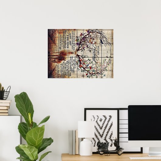 Op mijn man ontwerp | Brief aan echtgenoot Poster (Thuiskantoor)