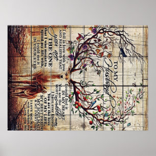 Op mijn man ontwerp   Brief aan echtgenoot Poster