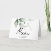 Op mijn moeder bruiloft dank u voor bruiden moeder kaart (Voorkant)