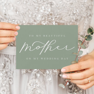 Op mijn moeder op mijn bruiloft Blank gevouwen Kaa