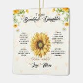 Op mijn mooie dochter keramisch ornament (Links)