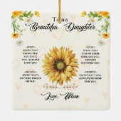 Op mijn mooie dochter keramisch ornament (Achterkant)