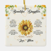 Op mijn mooie dochter keramisch ornament (Voorkant)