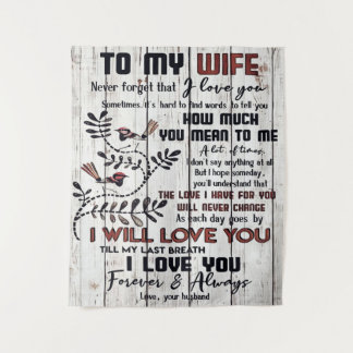 Op mijn vrouw | Home Decor Cft | Naar mijn Cadeau Wandkleed