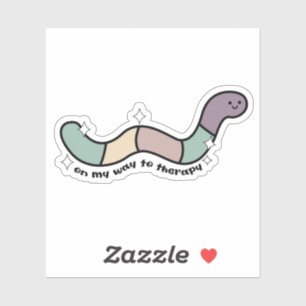 Op mijn weg naar therapie grappig .Snarky decal, t Sticker