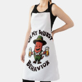 Op mijn wurst gedrag Oktoberfest grappig Schort (Insitu)