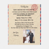 Op mijn zoon fleece deken (Voorkant)