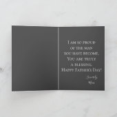 Op mijn zoon op Vaderdag Kaart (Binnen)