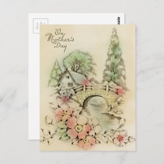 Op Moederdag Briefkaart (Voorkant / Achterkant)