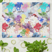 Op naar de Horse Races Keuken Handdoek (Gevouwen)