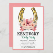 Op naar de races! Doe mee aan een Derby Party Kaart (Voorkant / Achterkant)