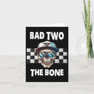 Op naar de verjaardag van Halloween Skeleton Boy T Kaart