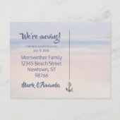 Op naar het strand! Briefkaarten nieuw adres (Achterkant)