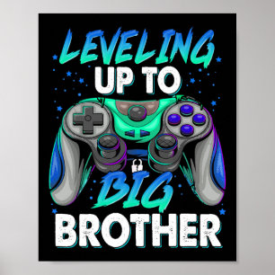 Op niveau komen naar grote broer gamer videogame g poster