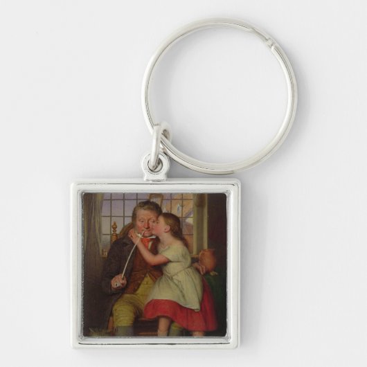 Op oma's knie sleutelhanger (Voorkant)