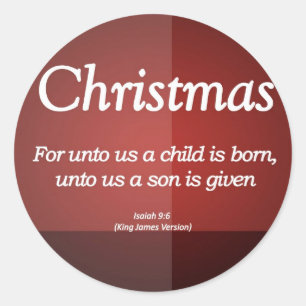 Op ons krijgt een zoon Kerstmis................... Ronde Sticker