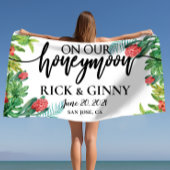 Op onze huwelijksreis - Gepersonaliseerde huwelijk Strandlaken