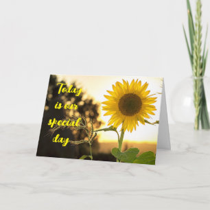 OP ONZE "VERJAARDAG" LIEFDE/ZONNEBLOEM KAART