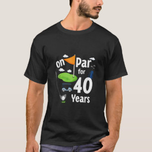 Op Par 40e verjaardag golfspeler Thema 40 jaar oud T-shirt