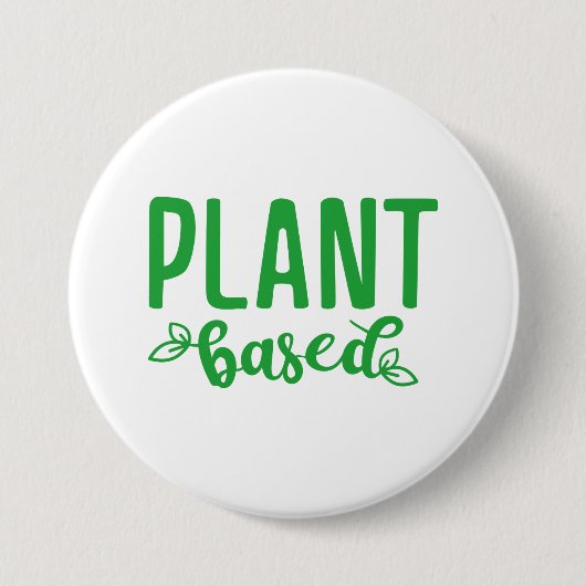 Op plant gebaseerd ronde button 7,6 cm (Voorkant)