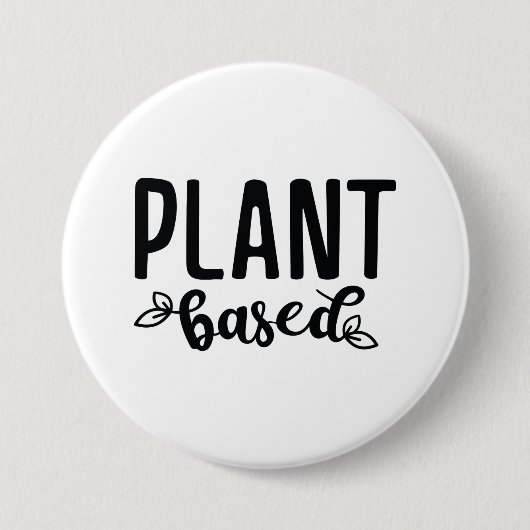 Op plant gebaseerd ronde button 7,6 cm (Voorkant)