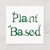 Op plant gebaseerd vierkante visitekaartje (Voorkant)