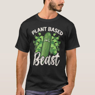 Op Planten Gebaseerd Monster Komkommer Groente Veg T-shirt
