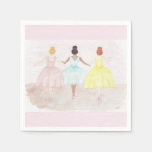 Op punt balletdansers servet