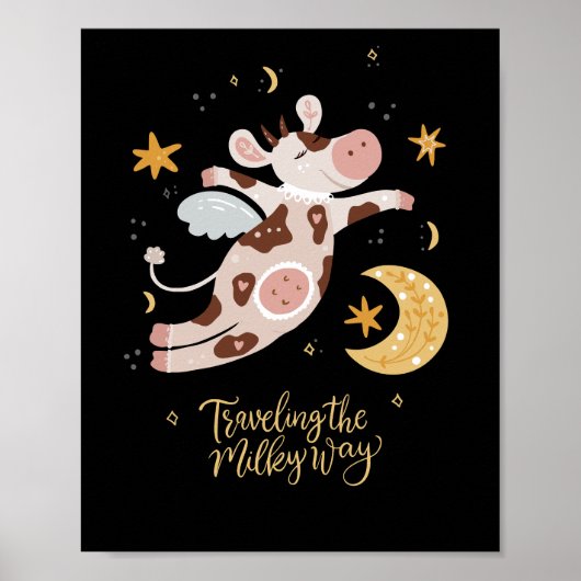 op reis langs de melkweg poster (Voorkant)