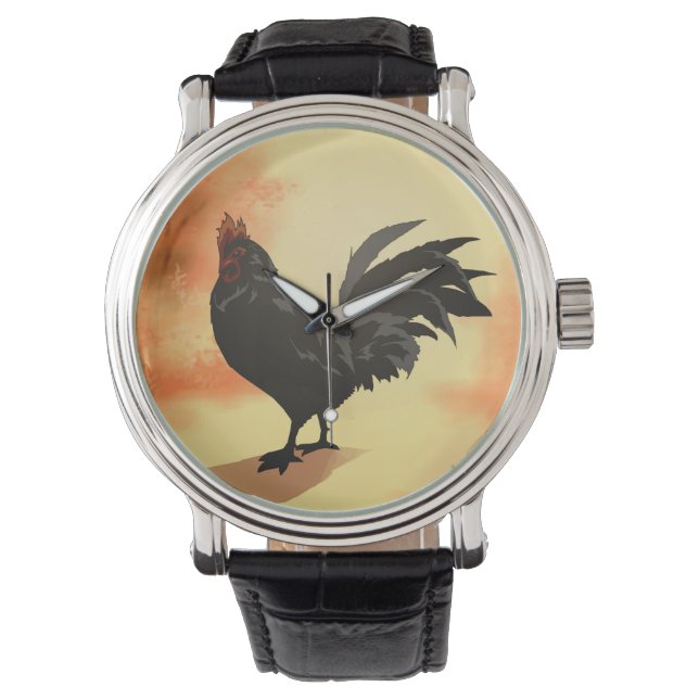 Op - Rooster Horloge (Voorkant)