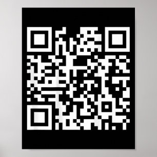 (op rug) Grappig Qr Fck You Code Middelvinger Sayi Poster