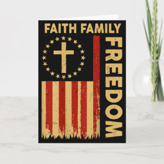 Op-rug Patriottisch Christelijk Geloof Familie Dom Kaart