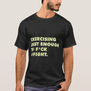 (op rug) precies genoeg trainen om te neuken & t-shirt