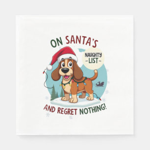 Op Santa's Kerstmis Stoute Lijst Berouw Niks Basse Servet