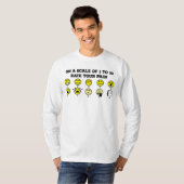 Op schaal van 1 tot 10 tarief uw pijn t-shirt (Voorkant volledig)